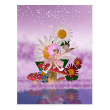 Fairy Digital Art Post Card - Cute Postcard