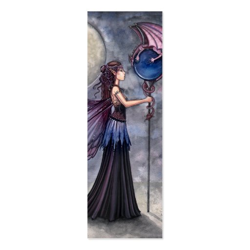 Fairy Dragon Bookmark by Molly Harrison Business Cards (front side)