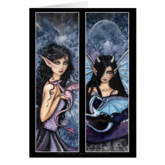 Fairy Dragon Bookmarks Card by Molly Harrison card