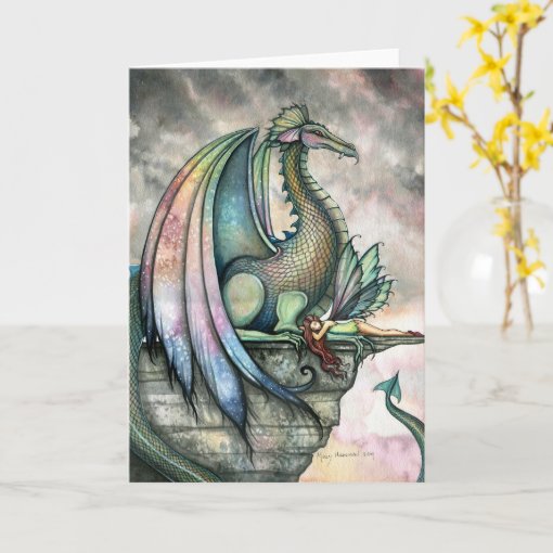 Fairy Dragon Fantasy Card By Molly Harrison Zazzle