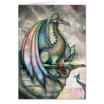 Fairy Dragon Fantasy Card by Molly Harrison
