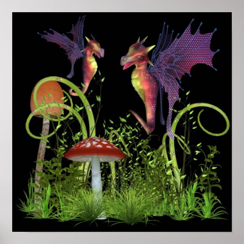 Fairy Dragon Fantasy Dragonfly Creature Fairytale print