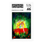 FAIRY DREAMING ON THE FLOWER POSTAGE STAMPS