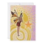 Fairy faery star girls pink custom announcements