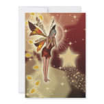 Fairy faery star girls pretty custom invitation