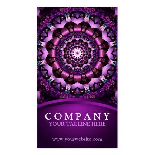 Fairy Flower Mandala Business Cards (front side)