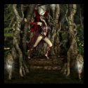fairy forest print, sexy fairy in the woods by moonlake fairy forest print, sexy fairy in the woods