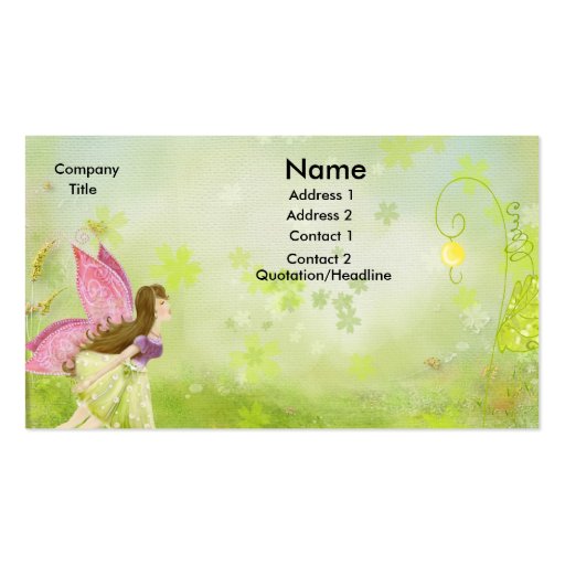 fairy garden business card
