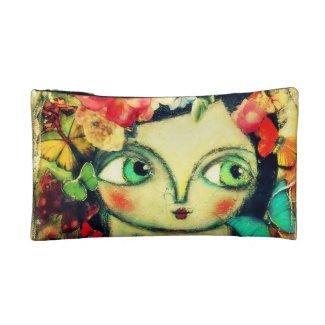 Fairy garden cosmetic bag