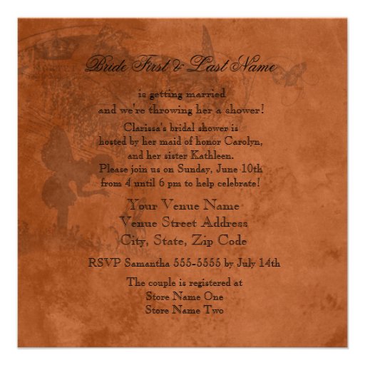 Fairy Garden Wedding Bridal Shower Invitation
