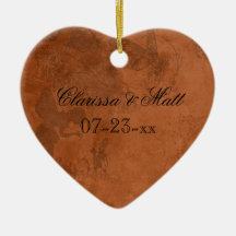 Fairy Garden Wedding Heart Keepsake Ornament