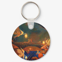 Fairy Gathering - Fairy Art Keychain by SusanRodio Fairy Gathering - Fairy Art Keychain