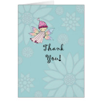 Fairy Girl Baby Shower Thank You Card cards