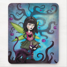 Fairy Girl Who Loves Cats Mousepad
