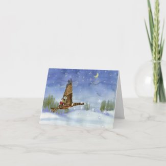 Fairy Hawk Christmas/Yule Card