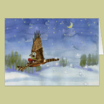 Fairy Hawk Christmas/Yule Card cards