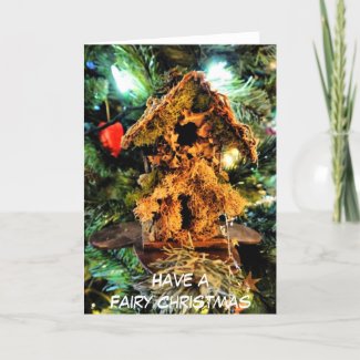 Fairy House Christmas Card card