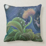 Fairy in Rain throw pillow pillows