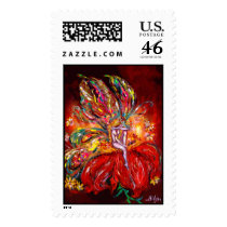 FAIRY IN RED postage