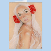 Fairy Intertwined Roses Card cards