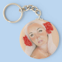 Fairy Intertwined Roses Keychain keychains