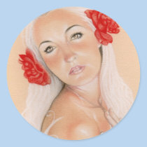 Fairy Intertwined Roses Sticker stickers
