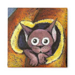 fairy kitten in a pumpkin fridge magnets
