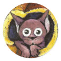 fairy kitten in a pumpkin stickers