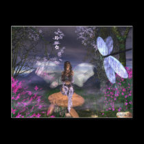 Fairy LavenderGlitter postcards