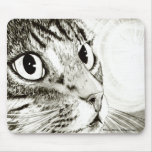 Fairy Light Tabby Cat Fantasy Art Mousepad mousepads