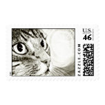 Fairy Light Tabby Cat Fantasy Art Postage