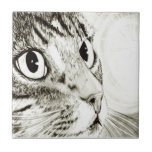 Fairy Light Tabby Cat Fantasy Art Tile tiles