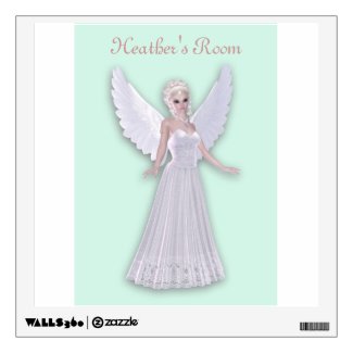 Fairy magic faerie in a beautiful white gown wall decals