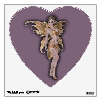 Fairy magic faerie in a gold fairy costume wall graphics