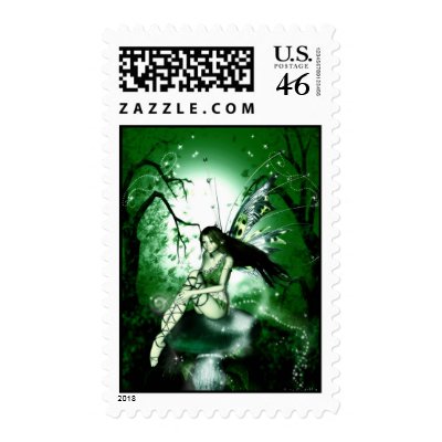 Fairy Magic Green Stamp by sirenscastle