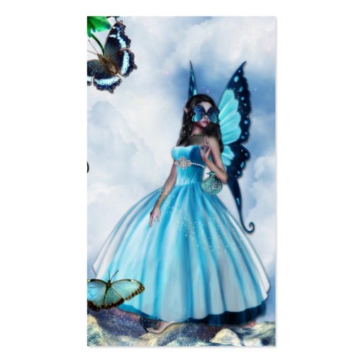 Fairy Masquerade Ball Business Card Templates (back side)