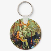 Fairy Mermaids - by Warwick Goble keychains by Aquavel Fairy Mermaids - by Warwick Goble keychains