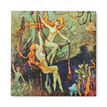 Fairy Mermaids - by Warwick Goble magnets by Aquavel Fairy Mermaids - by Warwick Goble magnets