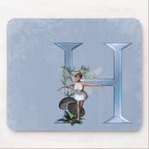 Fairy Monogram H mousepads