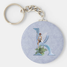 Fairy Monogram K Keychains