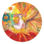 FAIRY OF THE FLOWER ROUND STICKER