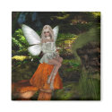 Fairy on a Mushroom Design 2 Magnet by mrssocolov4 Fairy on a Mushroom Design 2 Magnet