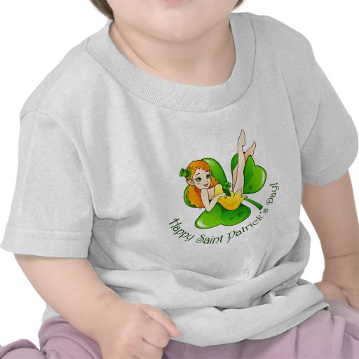 Fairy on shamrock t-shirt