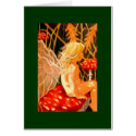 FAIRY ON TOADSTOOL PENCIL DRAWING cards