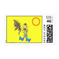 Fairy Painting Postage Stamp