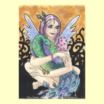 Fairy + Peacock faery Fantasy art Poster print posters