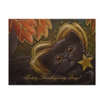 FAIRY PERSIAN CAT - THANKSGIVING Postcard by BY_CYRA FAIRY PERSIAN CAT - THANKSGIVING Postcard