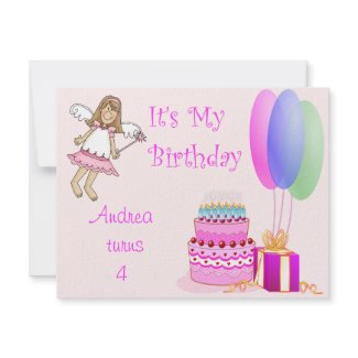 Fairy Pink Birthday Invites invitation