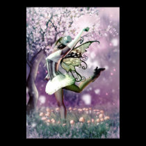 fairy poster, dancing fairy in mushrooms posters