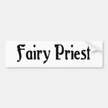 Fairy Priest Sticker Bumper Sticker
